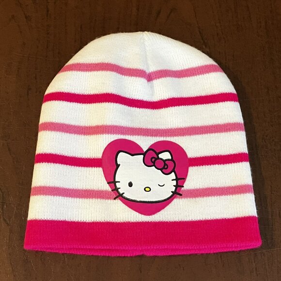 🆕 Hello Kitty Pink and White Striped Beanine - Picture 7 of 7
